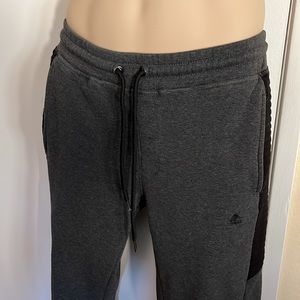 RBX Men’s sweatpants Size Small thicker warm front pockets blk &gray tapered lg